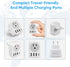 European Travel Plug Adapter, RATEA International Power Plug Adapter with 3 USB Type A, 1 Type C Outlet Adaptor Charger for US to Most of Europe E...