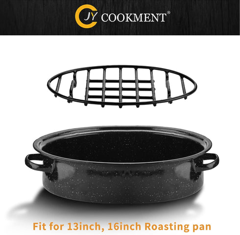 JY COOKMENT Cooling Roasting Rack with Integrated Feet, Enameled Coating, PTFE Free, Great for Cooking, Drying, Grilling, Dishwasher Safe (10inch*...