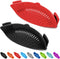 2 Pcs Clip on Strainer, Pot Strainer for Pasta Meat Vegetables Fruit, Silicone Strainer - Fit All Pots and Bowls...