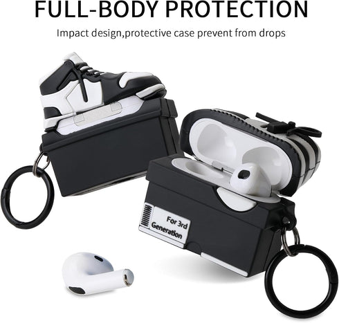 Maxjoy for Airpods 3rd Generation Case, Cute 3D Box Case Compatible with Airpods 3 Case Cover, Shockproof for Airpods 3 Case Men Women with Cleane...