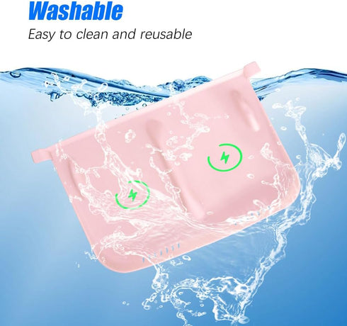 Center Console Wireless Charger Anti-Slip Silicone Mat, Waterproof Phone Pad for Wireless Charging, Car Interior Accessories Universal for Model 3...