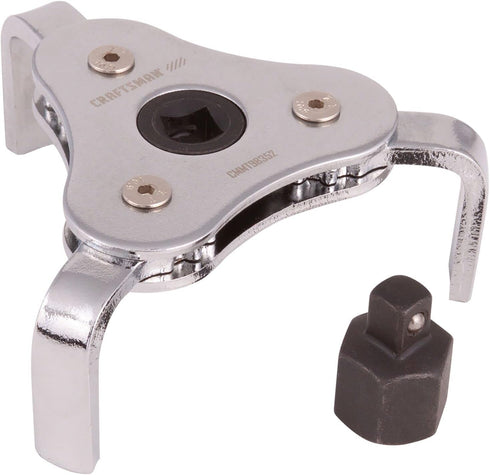 CRAFTSMAN Oil Filter Wrench, Automotive, 3-Jaw (CMMT98352), Red...