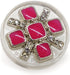 Clear Resin Base Wine Red Enamel Piece Silver Sewing Shank Buttons 20 Pcs - 18mm, 23/32"...
