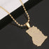 Stainless Steel Gold Color Ghana Map Pendant Necklaces Ghanaian Jewelry...