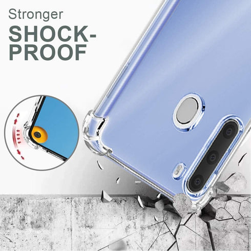 for Galaxy A21 Phone Case, Samsung A21 Phone Case, with Screen Protector, Design Well Made Shockproof Slim Clear Color Soft TPU Protection Cover C...