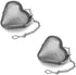 2pcs Stainless steel fine mesh seasoning ball kitchen soup spice stew filter kitchen tool metal tea bag tea ball (2pcs Heart Shape),Silver,5.5X6CM...