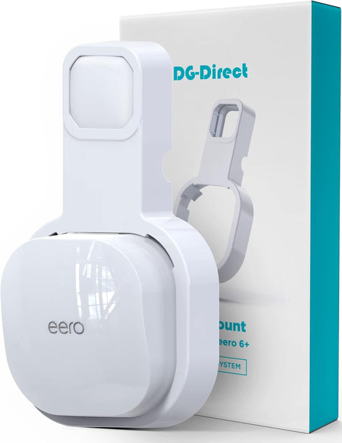 DG-Direct Wall Mount Holder for eero 6 and eero 6+ Router Mesh Wi-Fi System, No Messy Wires, The Outlet Wall Mount Holder for eero 6 Plus, Stand B...