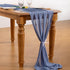 Socomi Dusty Blue Chiffon Table Runner Easter Spring Boho Rustic 14ft 29x170 Inches Wedding Runner Sheer Romantic Bridal Shower Decorations...