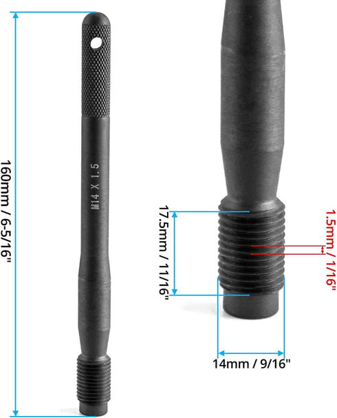 ZKTOOL 2PC Wheel Hanger Alignment Pin Guide Tool - Metric 14x1.5,Wheel Lug Bolt Automotive Mechanic Tool,Wheel Alignment Pin Compatible with Audi ...