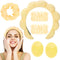 Spa Headband for Washing Face Sponge Bubble Headbands Face Wash headband and wristband set for Women Girls Makeup Skincare Cute Head Wear Portable...