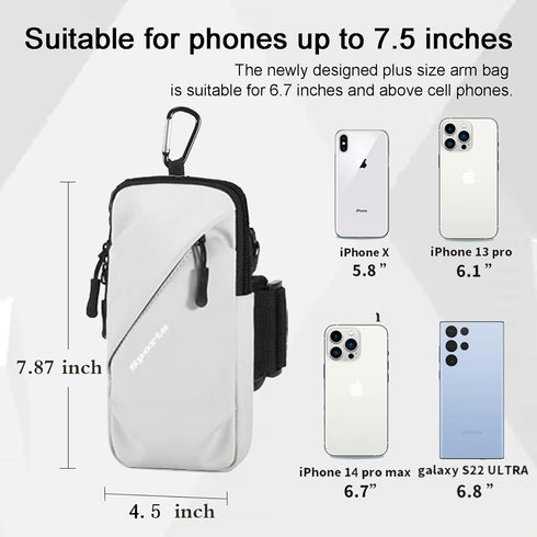 Phone Holder Arm Bands, Small Crossbody Shoulder Holsters Bag with Arm Band, Fits iPhone and All Cell Phones, Use for Running, Walking, Hiking & B...