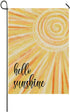 Hello Sunshine Summer Garden Flag 12x18 Vertical Double Sided Gold Farmhouse Holiday Outside Decorations Burlap Yard Flag...