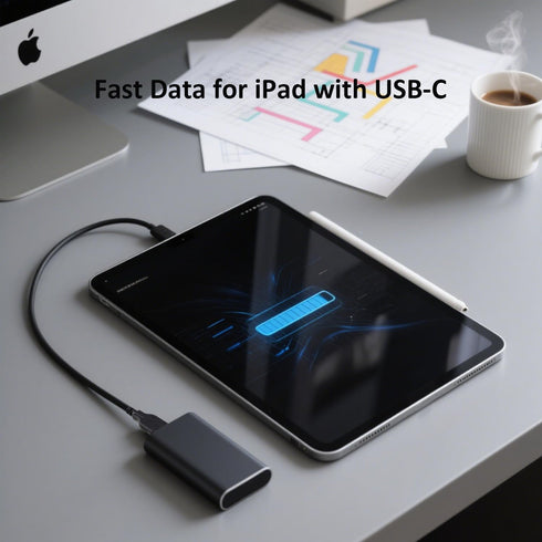 QCEs External Hard Drive Cable to USB C 3.3FT for WD My Passport, Western Digital, Seagate, Toshiba, Canvio Compatible with iPhone 16/15, MacBook,...