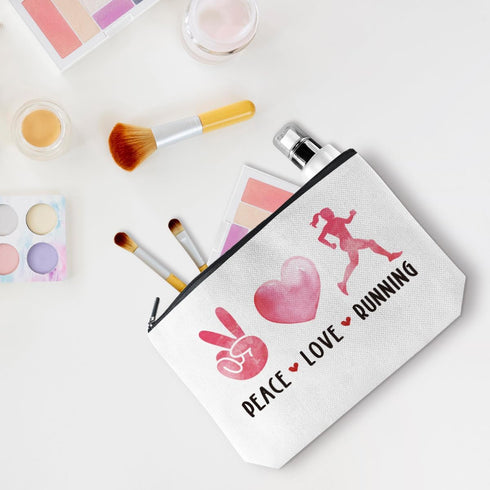 Gifts for Runners Makeup Bag Cosmetic Bag Running Gifts Women Cross Country Runner Gifts for Women Girls Sports Gym Lover Coach Marathon Lovers Fr...