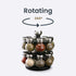 Olde Thompson Since 1944 Orbit Rotating Rack, 16 Refillable Spice Jars, Labeled Shaker Tops, 45, Black, Clear...