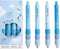 4 Pcs Cute Gel Pens Aesthetic Retractable Pens Blue Soft Grip Pen 0.5mm Black Ink Pen Kawaii Office School Pens Supplies for Girls Boys Women Men ...
