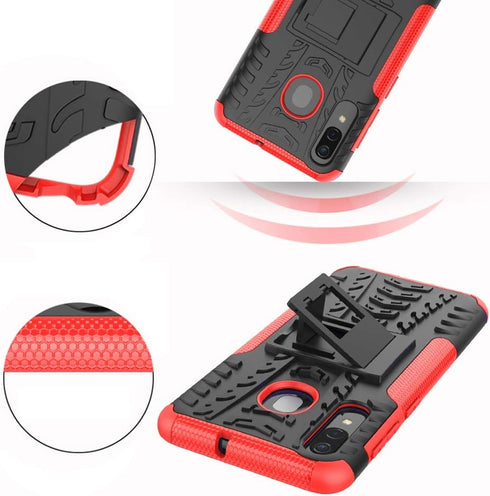 Asuwish Phone Case for Samsung Galaxy A20 A30 with Tempered Glass Screen Protector and Slim Stand Hybrid Heavy Duty Rugged Protective Cell Cover M...