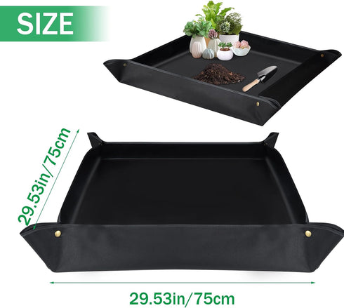 Repotting Mat for Plant Transplanting Indoor Thickened Waterproof Portable Foldable Gardening PottingTray Mat Plant Tool Accessories for Plants Su...