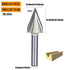1PC Router Bits 45 Degree V Groove Bit 1/4 Inch Shank Cutting Tool 19/32 Inch Cutting Dia CNC V Bit for Woodworking Door Engraving...