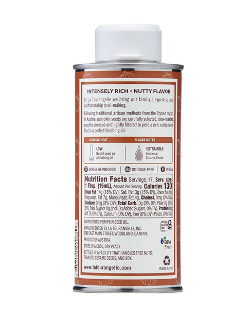 La Tourangelle, Toasted Pumpkin Seed Oil, Great for Cooking, Salad Dressings, Pastas, and Spreads - Health and Beauty Oil, 8.45 fl oz...