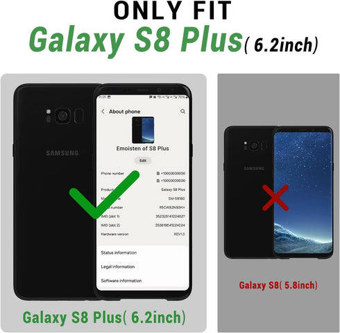 SUANPOT for Samsung Galaxy S8+ /S8 Plus 6.2 inch (Not Fit S8) Leather Wallet case with RFID Blocking Credit Card Holder, Flip Folio Book PU Cell P...
