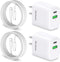 Fits for iPhone 15 Charger, USB C Charger Block, 2 Pack 20W USB C Fast Wall Charger Adapter Compatible with iPhone 15/15 Pro/Pro Max/iPad Pro More...