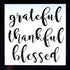 DIY Decorative Stencil Template for Painting on Walls Furniture Crafts, 5.9 in * 5.9 in (Grateful Thankful Blessed)...