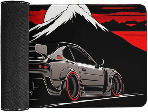 Large Mouse Pad Gaming Anime Rx7 JDM Black Mountain Cool Desk Mat Long Big Mousepad Extended Keyboard Computer Pad Office Desk Organizers and Acce...