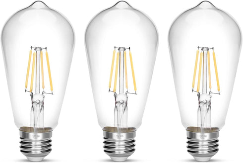 LED Edison Bulb 4W,Antique 40W Vintage Edison Bulb,E26 Light Bulb Non Dimmable Led Bulb 450 Lumens 5500K Cold White,Pack of 3...