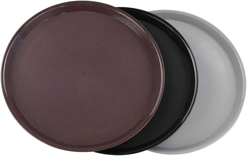 Cand Plastic Round Serving Trays, 3 Packs...