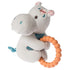 Mary Meyer Soft Baby Rattle with Soothing Teether Ring, 6-Inches, Jewel Hippo...