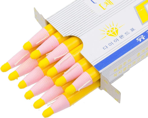 Peel-Off Yellow Grease Pencils/China Marker/wax pencil for Glass, Cellophane, Vinyl, Metal, Etc. (12 Pencils)...