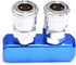 6 Way 9 Port Manifold Block Splitter,1/4" Pneumatic Air Hose Inline Fitting for Air Comrpessor Portable Air Tank?Aluminum Air Hose Inline Manifold...