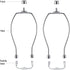 8 Inch Nickel Lamp Harp Holder Kits with Finials and Detachable Light Duty Saddle Bases, Saangseon Set of 2 DIY Lighting Accessories Horn Frame La...