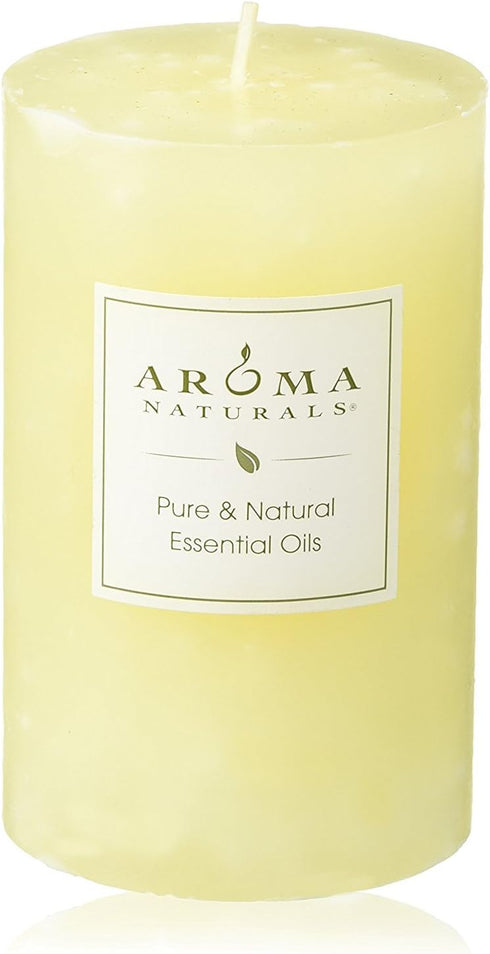 Aroma Naturals Orange, Clove and Cinnamon Essential Oil Scented Pillar Candle, Peace Pearl, 2.5 inch x 4 inch...