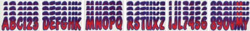 Hardline Products Series 200 Factory Matched 3-Inch Boat & PWC Registration Number Kit, Red/Purple - REPUG200...