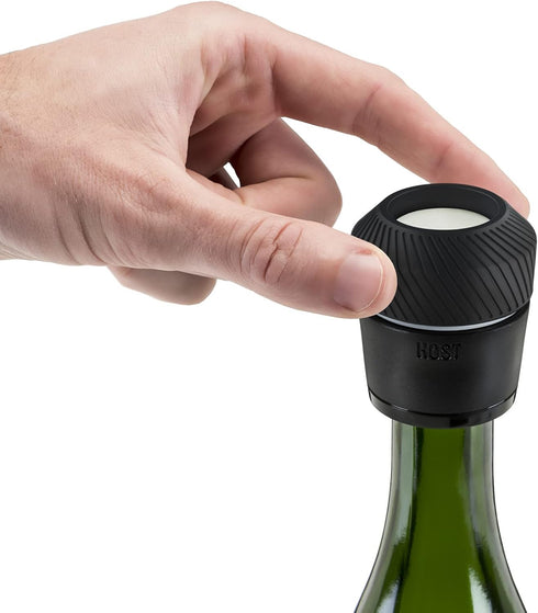 HOST Champagne Sealer Sparkling Wine Saver, Prosecco Stopper to Recork Champagne, Champagne Bottle Corker with Seal Indicator Set of 1...