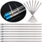 Swpeet 50Pcs 5.9 Inch Stainless Steel Exhaust Strap Wrap Coated Locking Cable Zip Ties Perfect for Automotive Parts, Home Repair, Computer Repair...