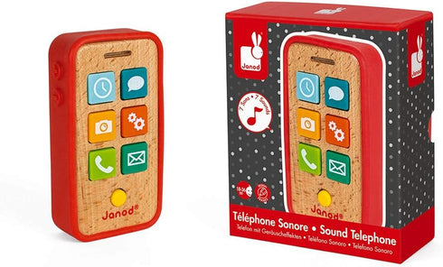 Janod Pretend Play Sound Telephone - Ages 18 Months+ - J05334...