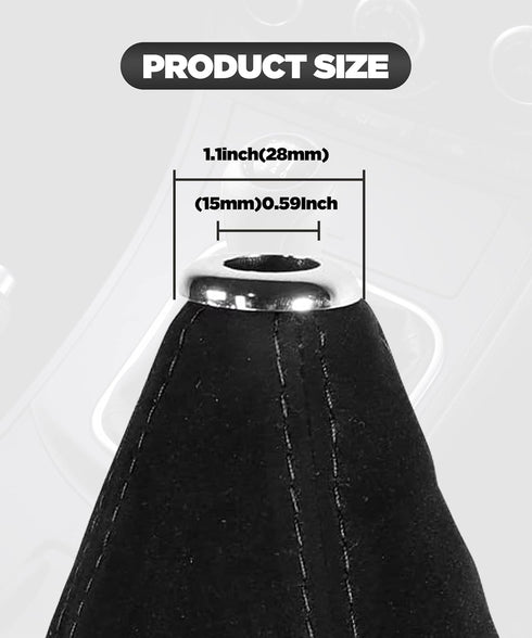 Universal Car Shift Boots Shift Knob Dust Cover MT Gear Shift Cover,PU Leather Shifter Boot Retainer Stick Shift Sleeve Gear Shifter Boot Gear Gai...