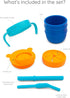 Easy Learn Drink and Snack Set – Toddler Straw Learning Cup, Silicone Baby Cup, Silicone Straw Training Cup for Baby + Toddler, Toddler Training S...