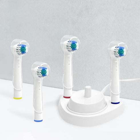 LazyMe Electric Toothbrush Heads Holder Charger Holders and 4 Toothbrush Heads Dust-Proof Covers for Oral-B Electric Toothbrush Series...