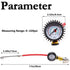 Tire Pressure Gauge with Inflator, 220 PSI Air Pressure Gauge for Tires, 2.5" Pressure Reader, Extended Straight-on Air Chuck Q-049...