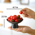 Porcelain Footed Bowl,Small Cute Snack Bowl for Ice Cream Dessert, Miso Soup, Side Dishes, Condiment (Black)...