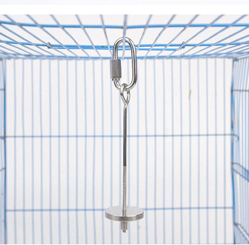 Stainless Steel Bird Food Holder Bird Feeder Vegetable Fruit Hanging Holder for Parrot Birds (Large)...