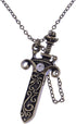 Alilang Antique Fantasy Medieval Renaissance Removable Scabbard Rune Sword Dagger Pendant Necklace...