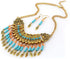 YAZILIND Bohemian Style Tassel Pendant Chunky necklace Earrings Exaggerated Jewelry Set Women Birthday Party Gift...