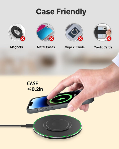 3 in 1 Wireless Charging Pad for iPhone 15 14 13 12 Series, Travel Portable 5W Charger Station for Apple iWatch, Airpods3/2/Pro, 15W Max Wireless ...