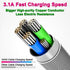 IHAO USB Type C to Type C PD 60W Fast Charging Cable Phone Charger High Data Speed Visible Cool LED Current Flowing for All USB C Device-Blue/39 I...