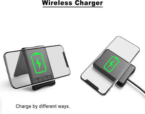 Data Cable Box with Wireless Charger, Multi-Type Charging Cable Convertor, Multi-Function Wireless Charger Adapter, Built-in Card Reader, Can Use ...